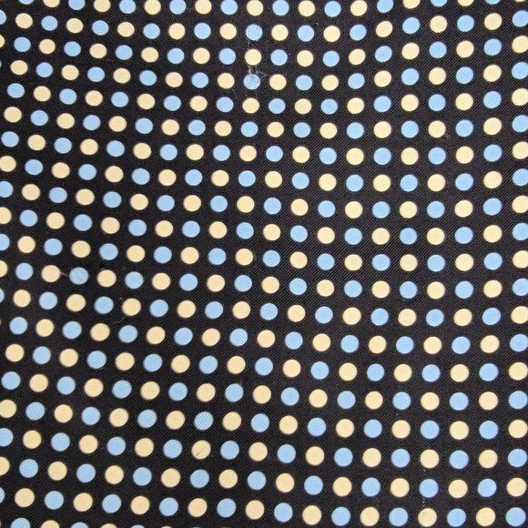 Ann Taylor Navy Cream Light Blue Silk Polka Dot Career Skirt - 10 - Picture 2 of 6